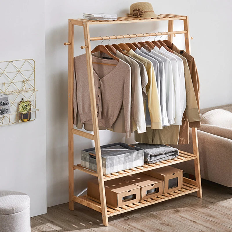 Meuble Porte Manteau en Bambou Clair