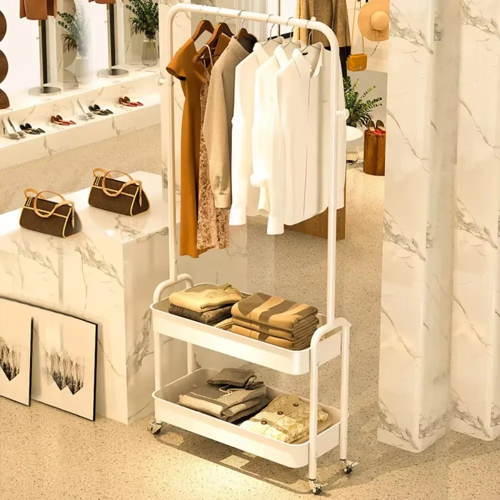 Porte Manteau Design Métallique Blanc Crème