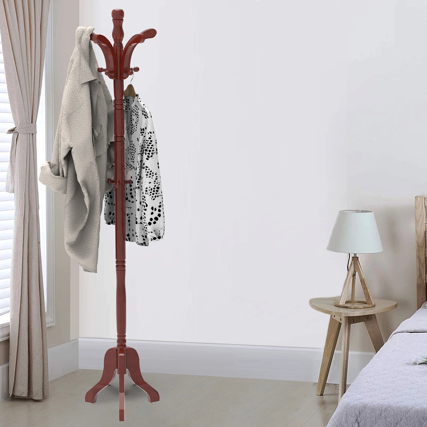 Porte manteau perroquet Bois Foncé