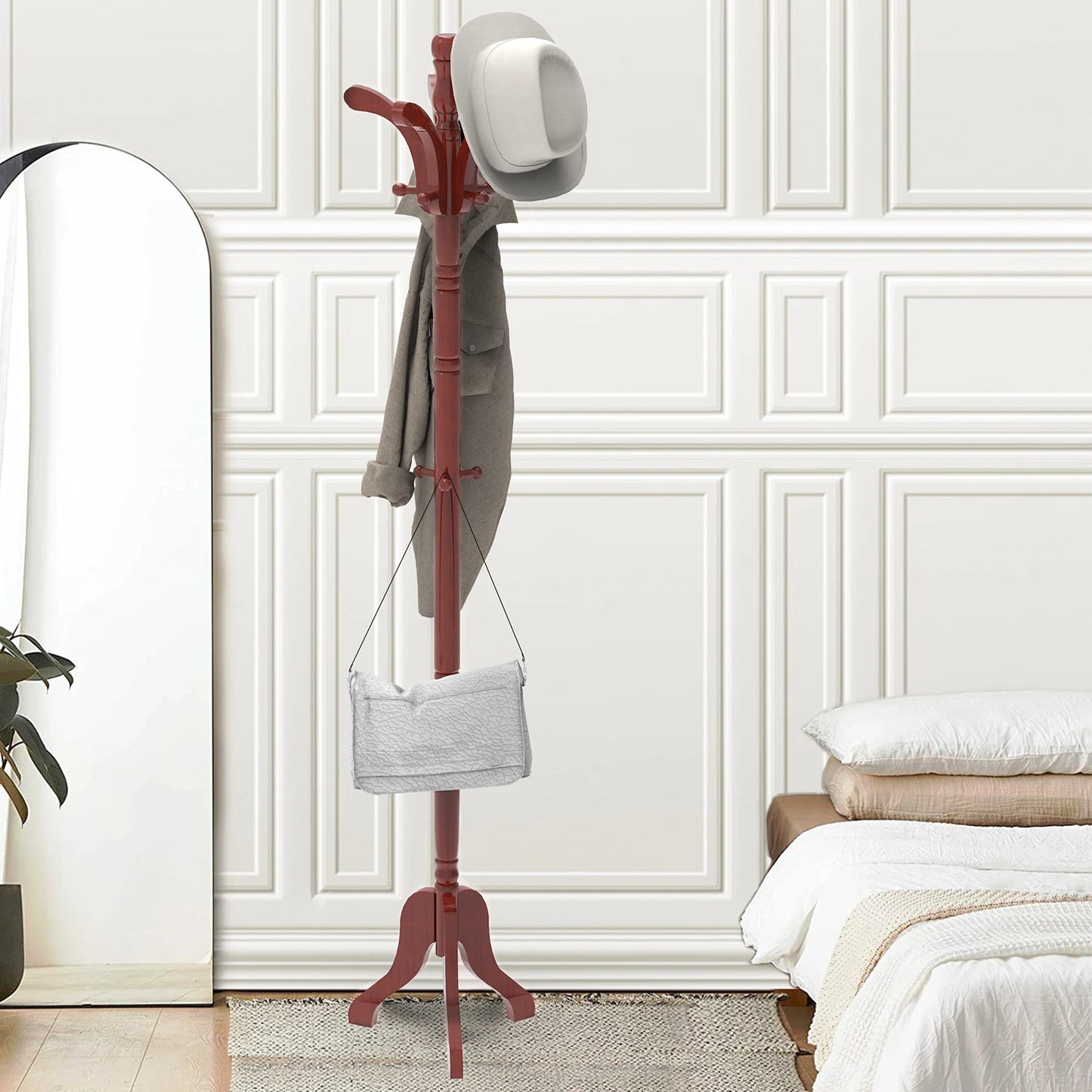 Porte manteau perroquet Bois Foncé