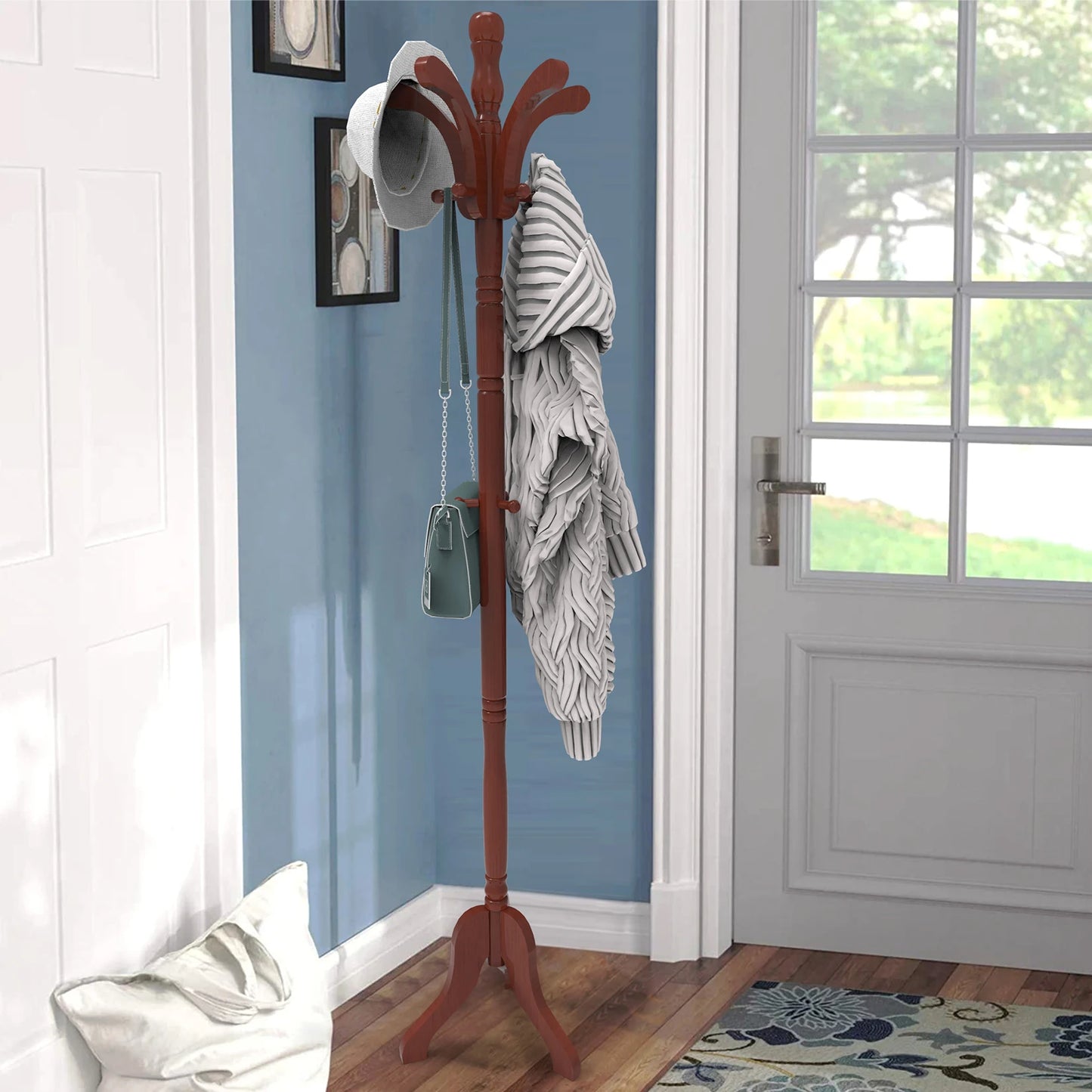 Porte manteau perroquet Bois Foncé
