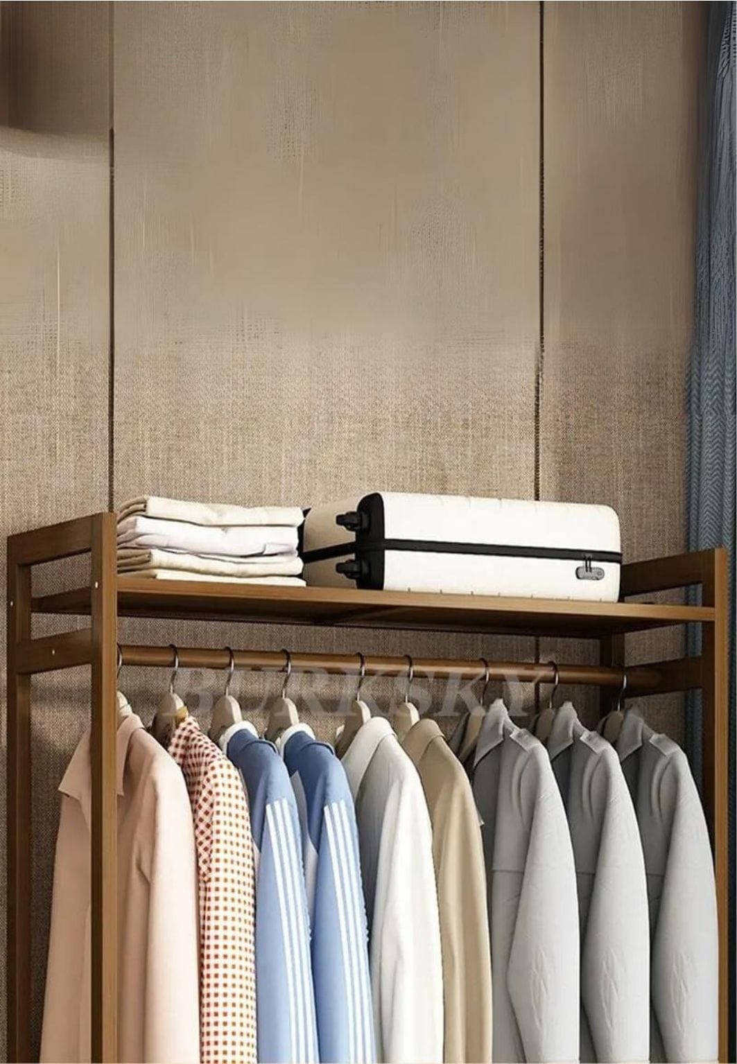 Meuble porte manteau chaussure en bois Aéré 100 | Le Porte Manteau 100B