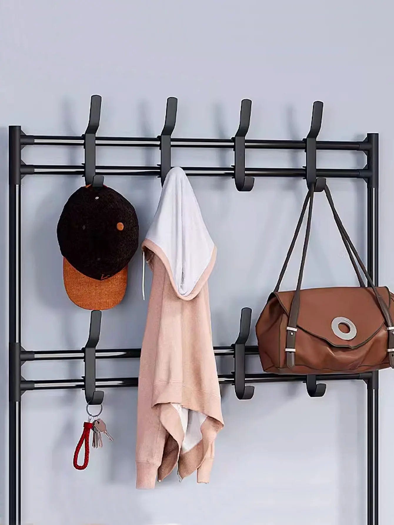 Meuble porte manteau chaussure Squelette Noir | Le Porte Manteaiu black