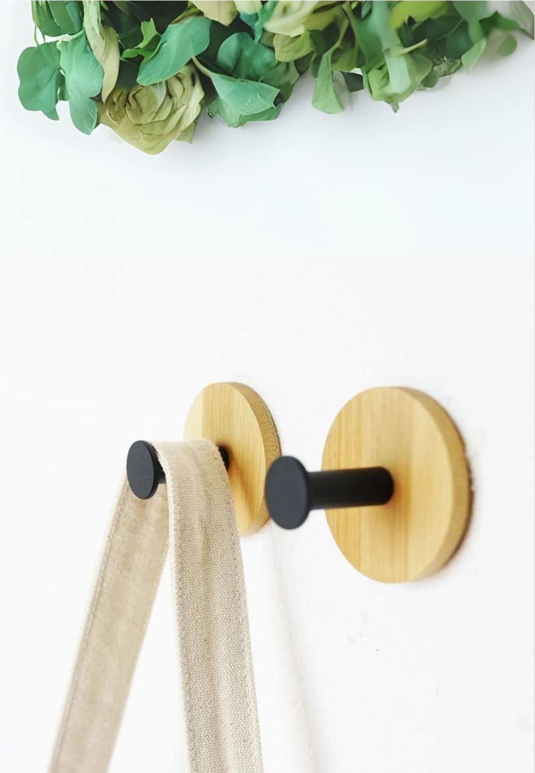 Patère porte manteau en Bois Circulaire Clouté Blanc | Le Porte Manteau circle white