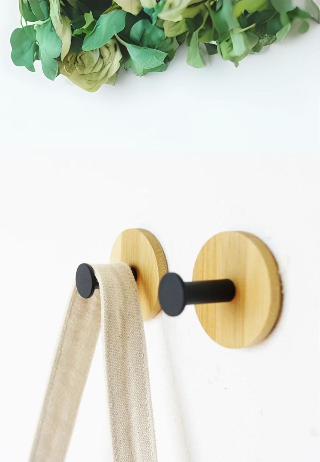 Patère porte manteau en Bois Circulaire Clouté | Le Porte Manteau circle black