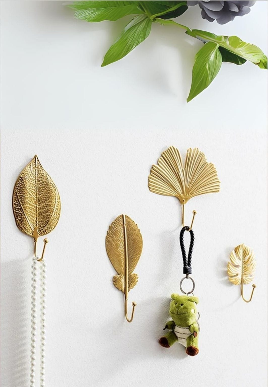 Patère porte manteau Plume Dorée | Le Porte Manteau Golden-C