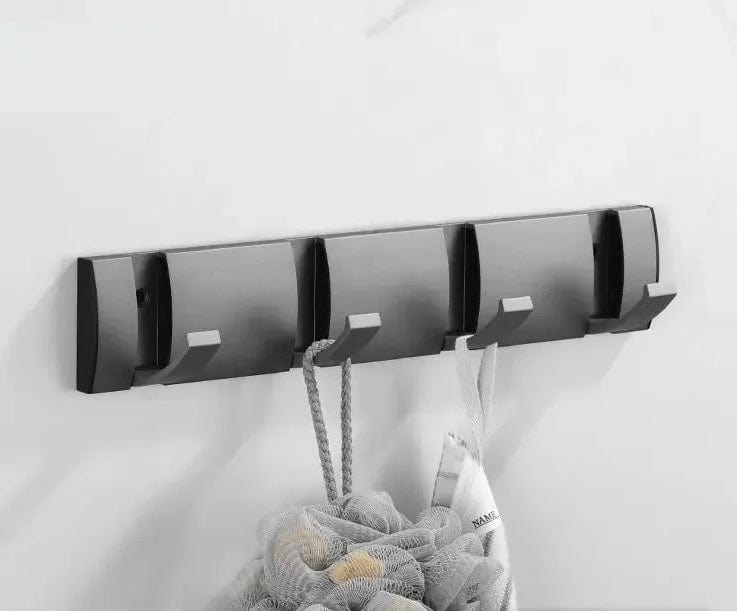 Porte manteau design mural Gris 4 Crochets | Le Porte Manteau Grey -31.5cm
