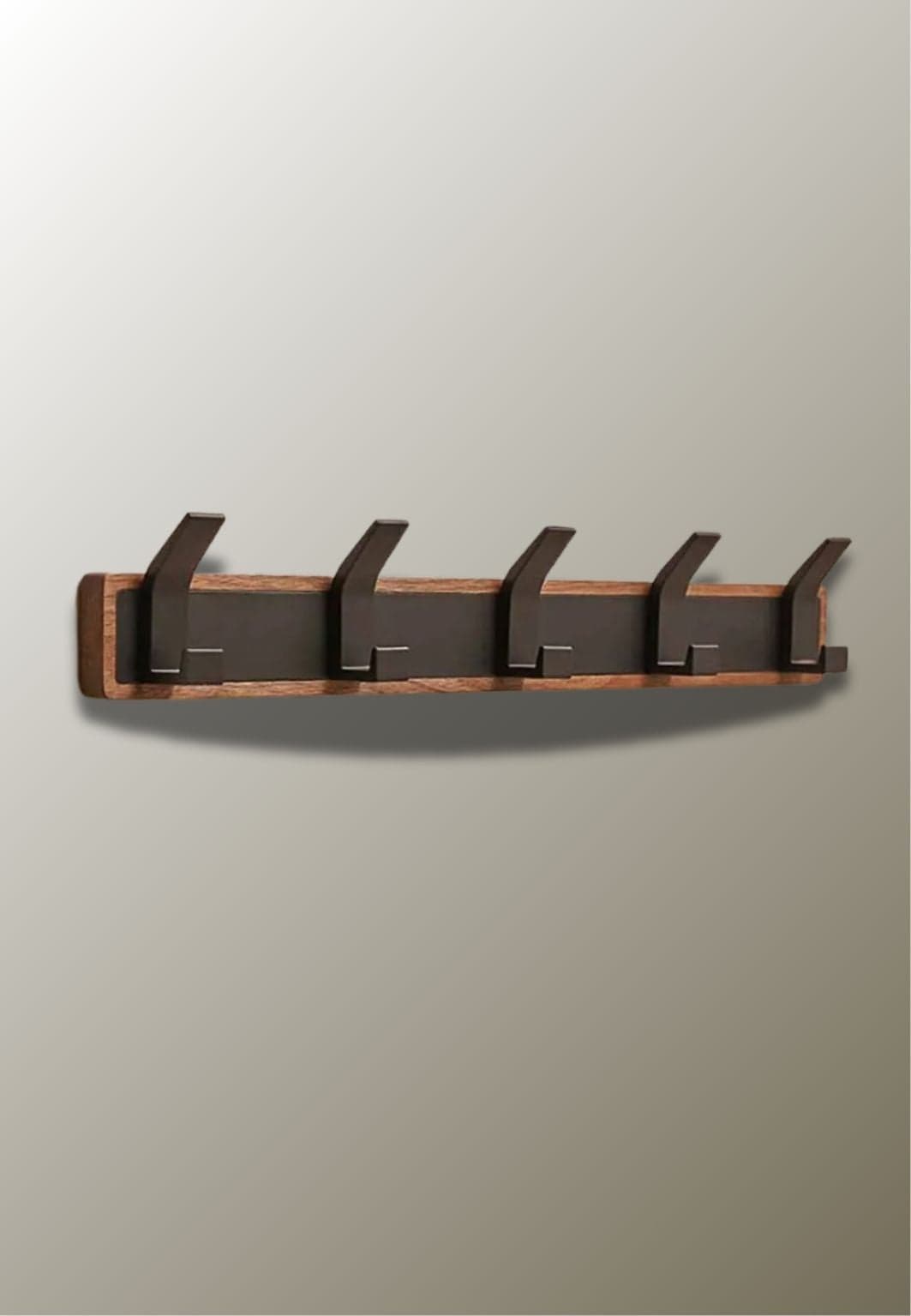 Porte manteau mural 5 Crochets Sobre Noir | Le Porte Manteau Style A-5 Hooks