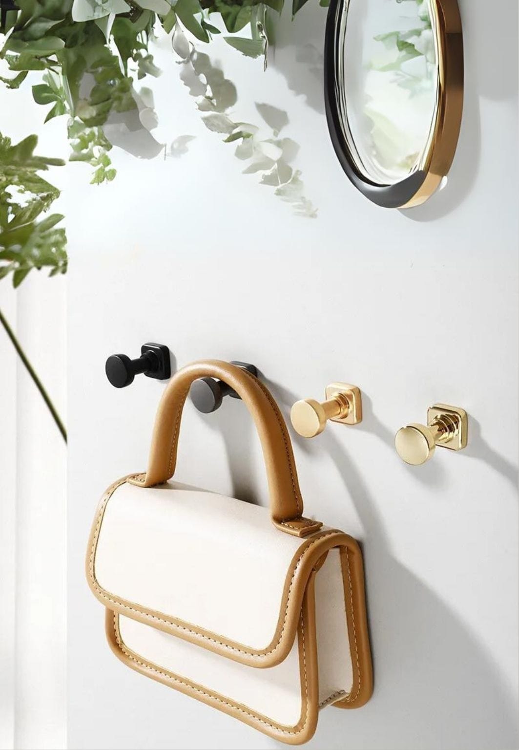 Porte manteau mural Double point Doré | Le Porte Manteau Brushed Gold 2 hooks