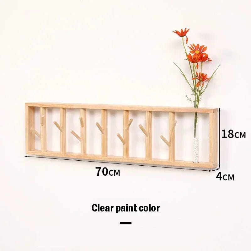 Porte manteau mural en bois Floral Grand | Le Porte Manteau style 2-C70x18