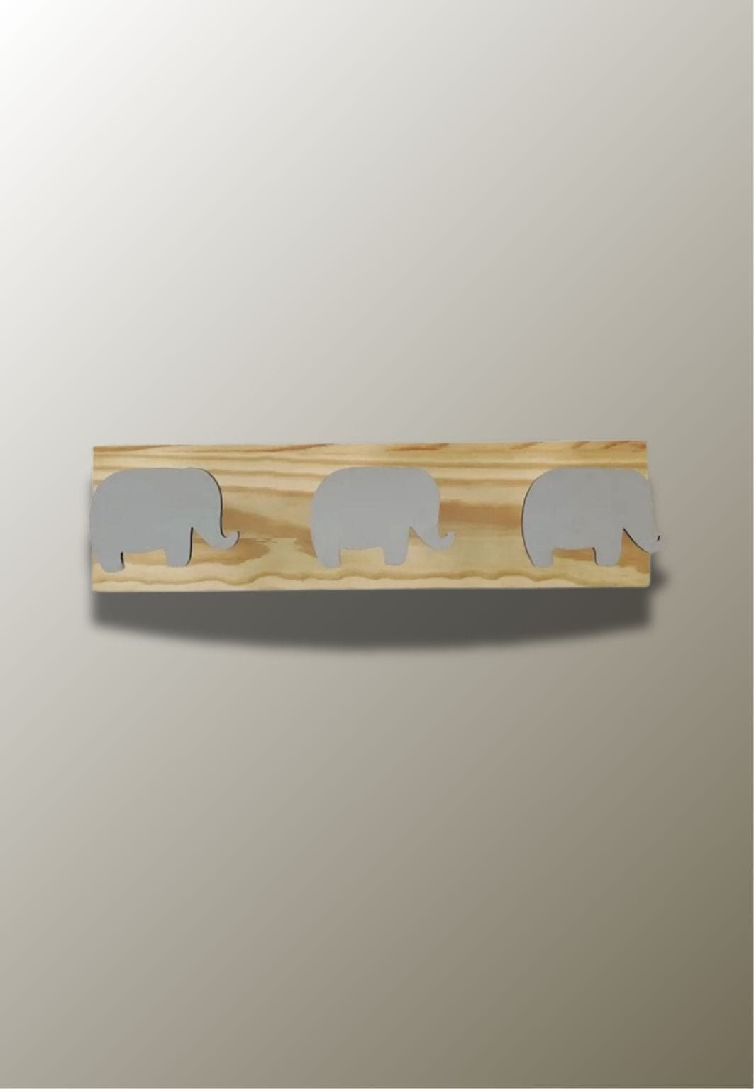 Porte manteau mural enfant triple Eléphant Gris | Le Porte Manteau Type 21