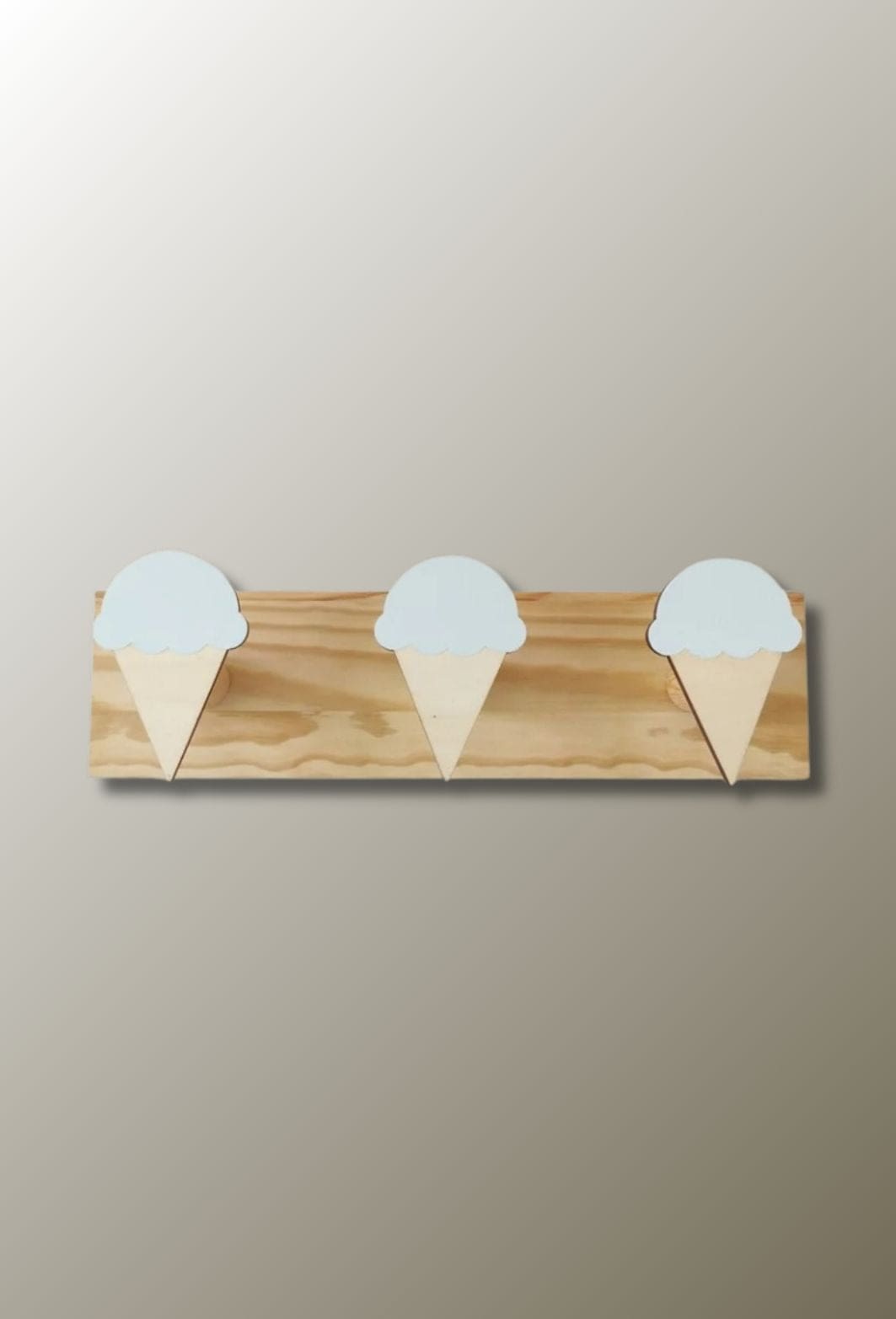 Porte manteau mural enfant triple Glace Bleu | Le Porte Manteau Type 14