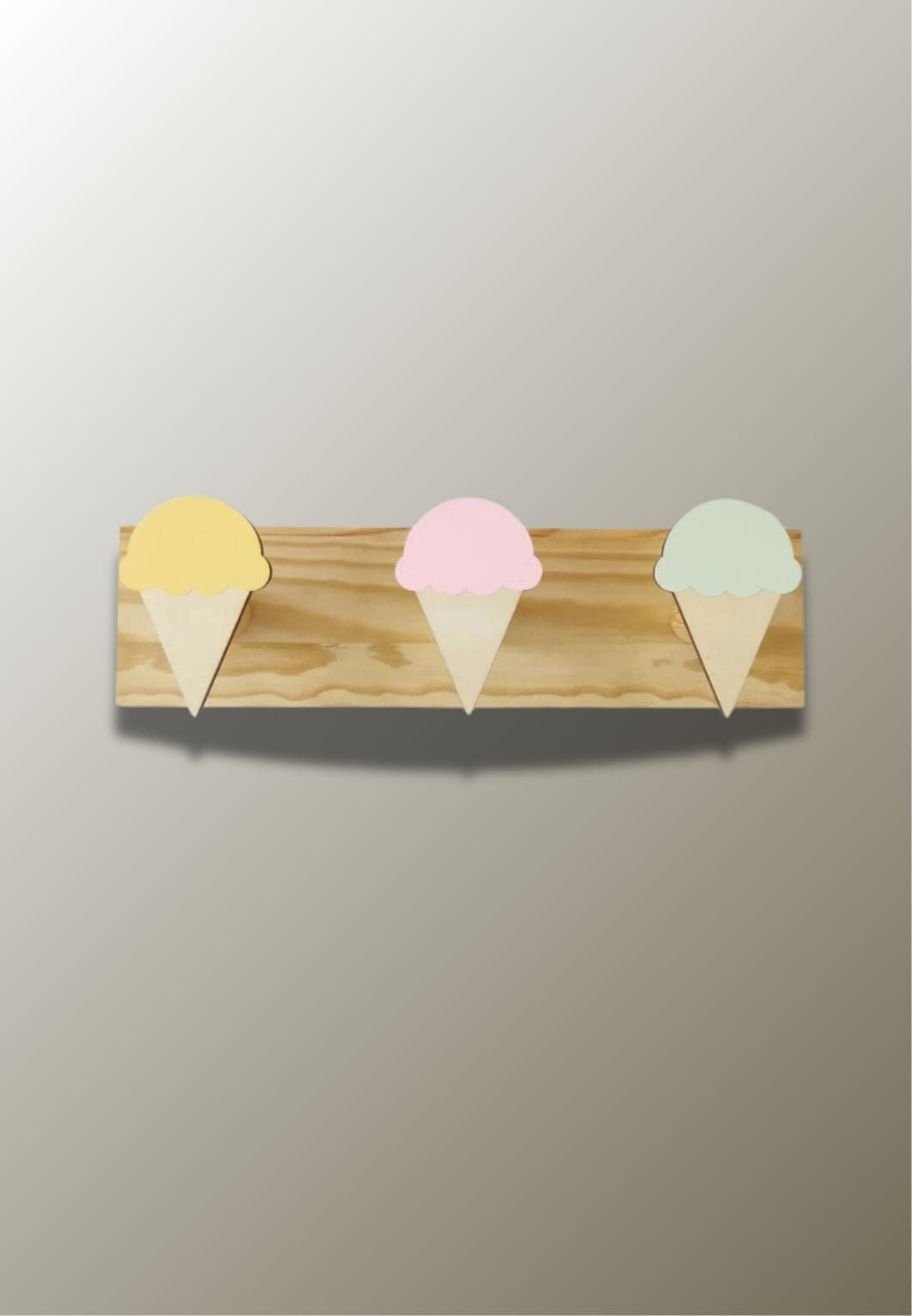 Porte manteau mural enfant triple Glace Multicolore 2 | Le Porte Manteau Type 10