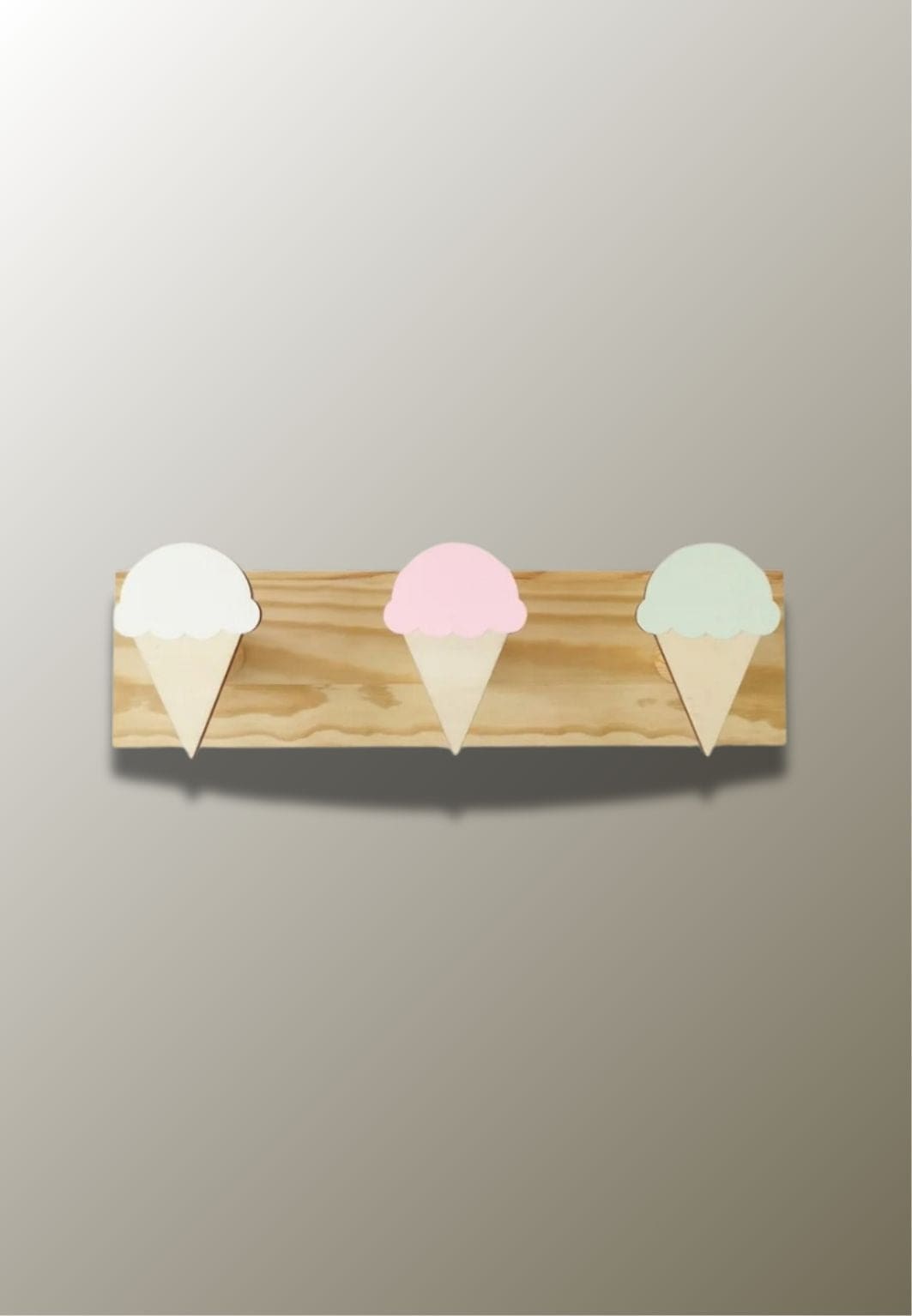 Porte manteau mural enfant triple Glace Multicolore | Le Porte Manteau Type 9