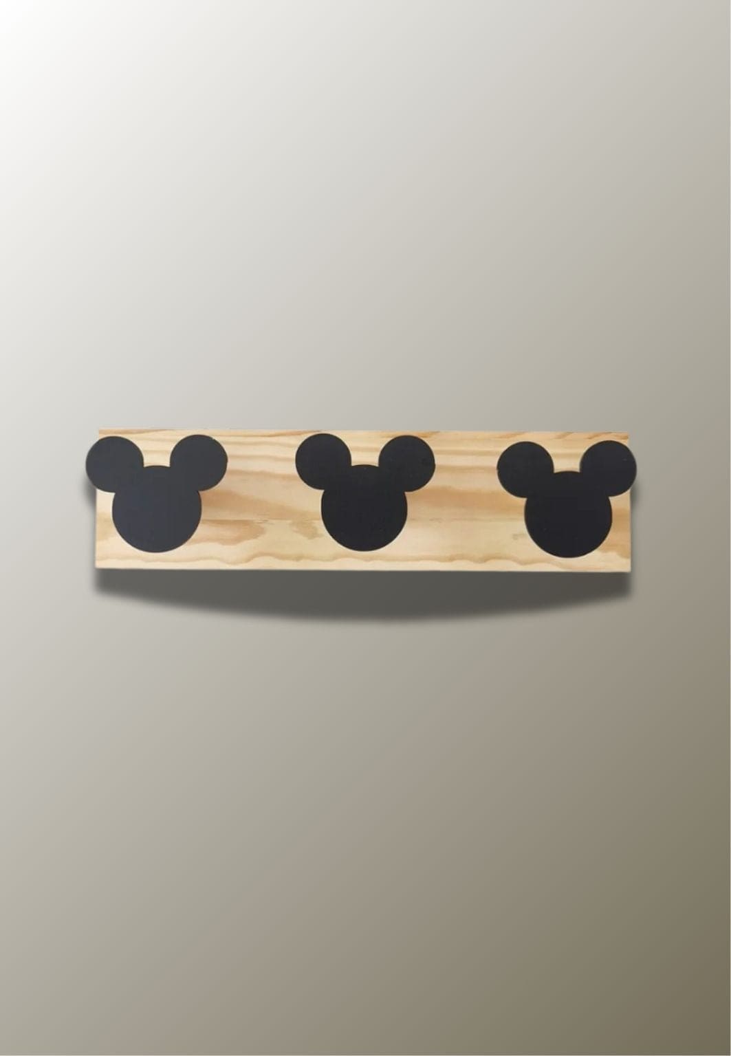Porte manteau mural enfant triple Mickey Noir | Le Porte Manteau Type 25