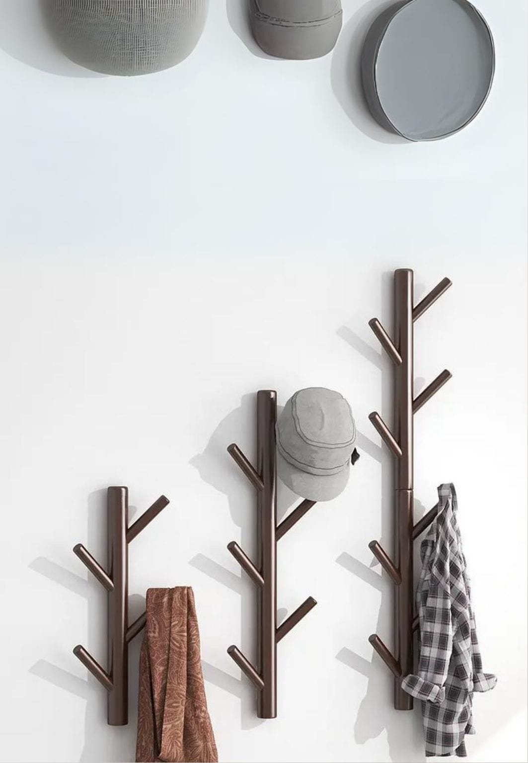 Porte manteau mural Grand Arbre Café | Le Porte Manteau Coffee 80cm 8 hooks