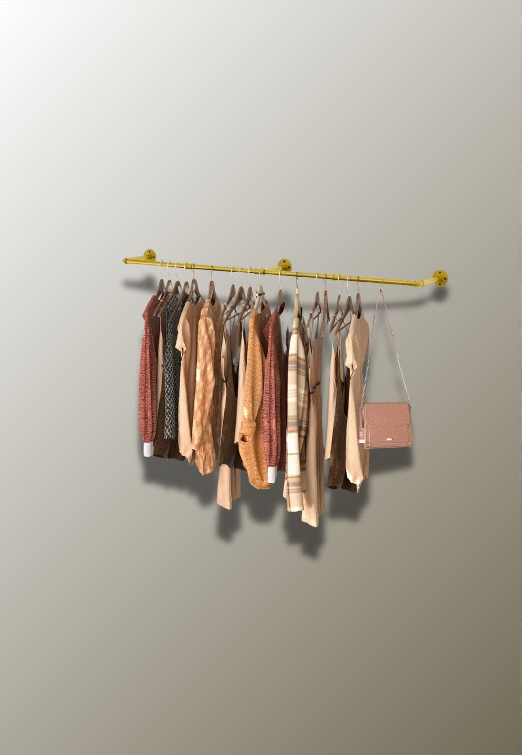 Porte manteau mural Tige Doré | Le Porte Manteau