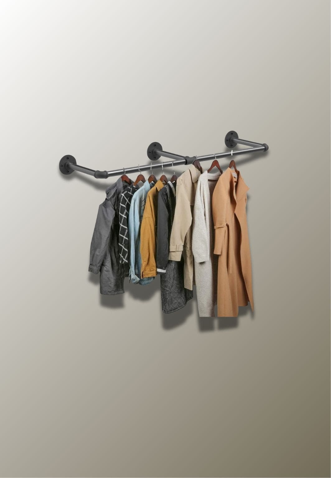 Porte manteau mural Tige Noire | Le Porte Manteau