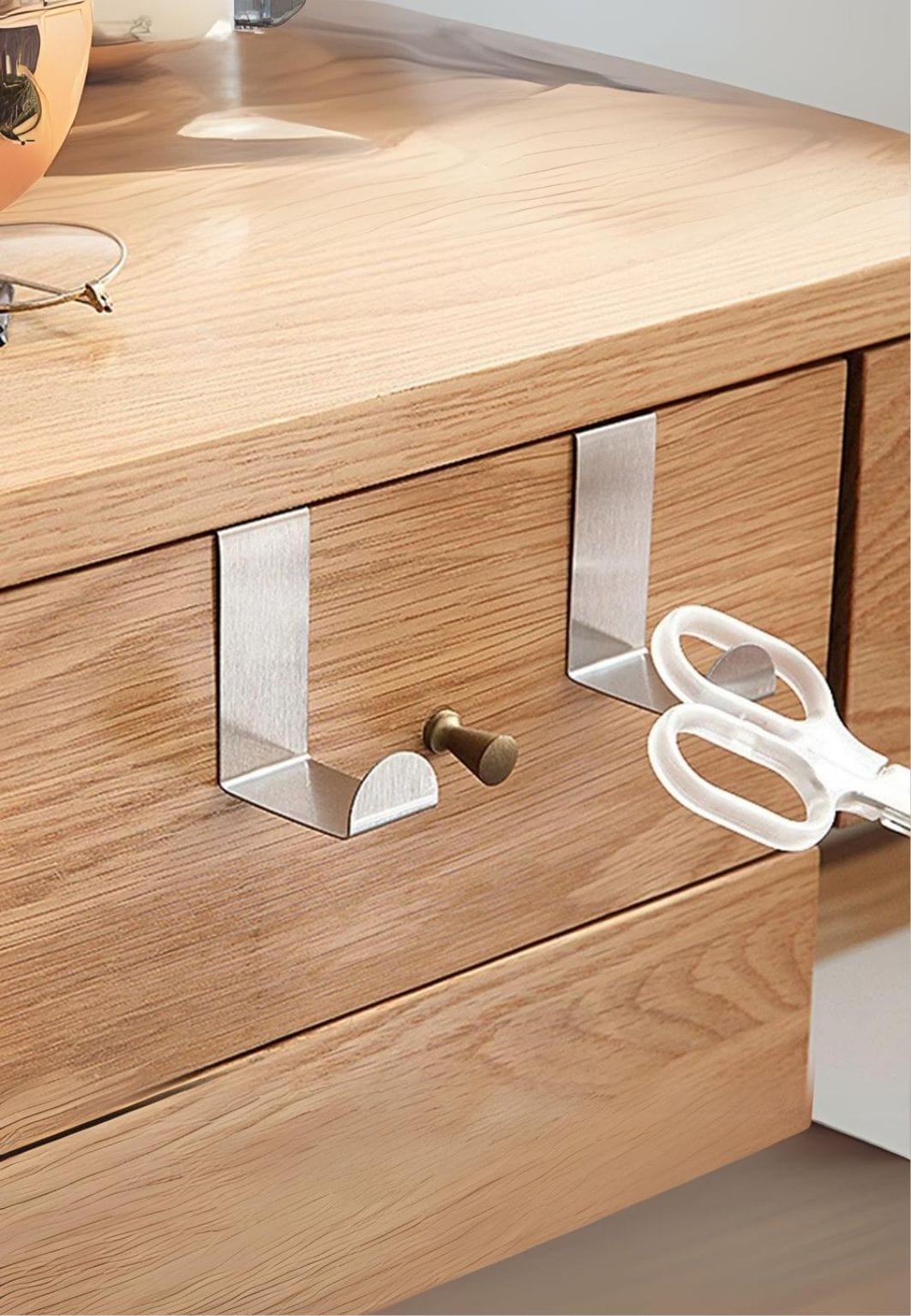 Porte manteau porte 2 Pièces Métalliques & 2 Pièces Noires | Le Porte Manteau 4pcs 4