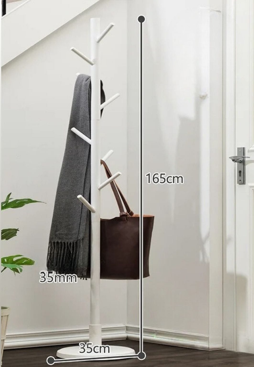 Porte manteau sur pied Arbre Blanc Empilé à base en Disque | Le Porte Manteau Disc Style - White / CHINA