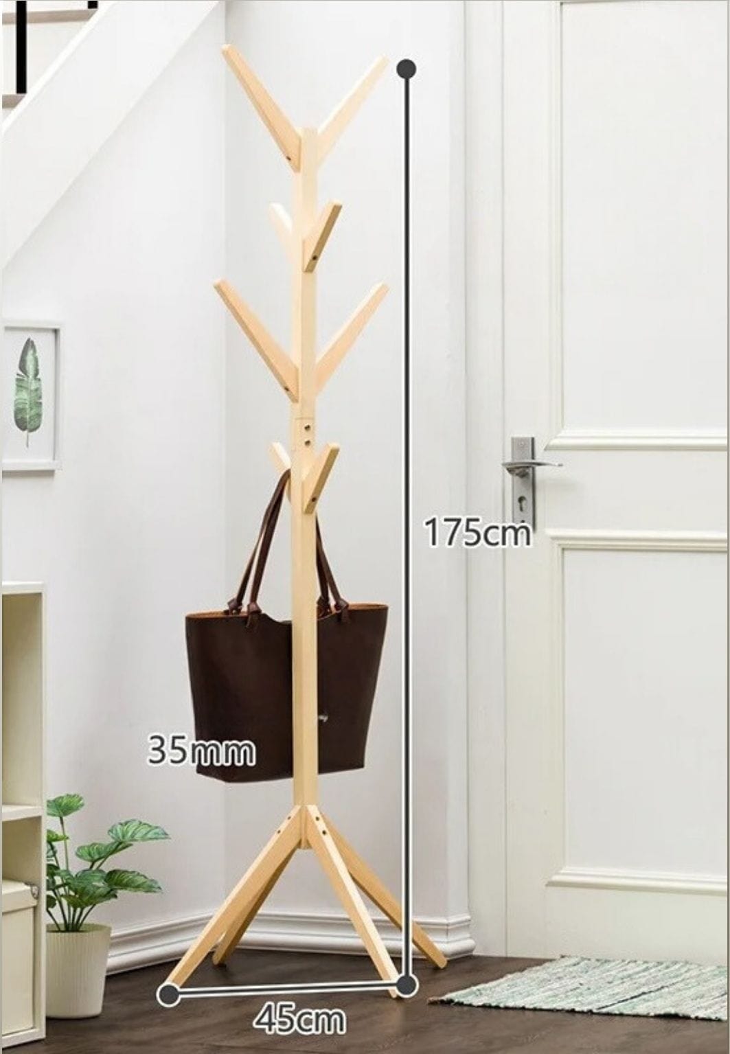 Porte manteau sur pied Arbre en bois Empilé à base Plantée | Le Porte Manteau Tree Branch Log / CHINA