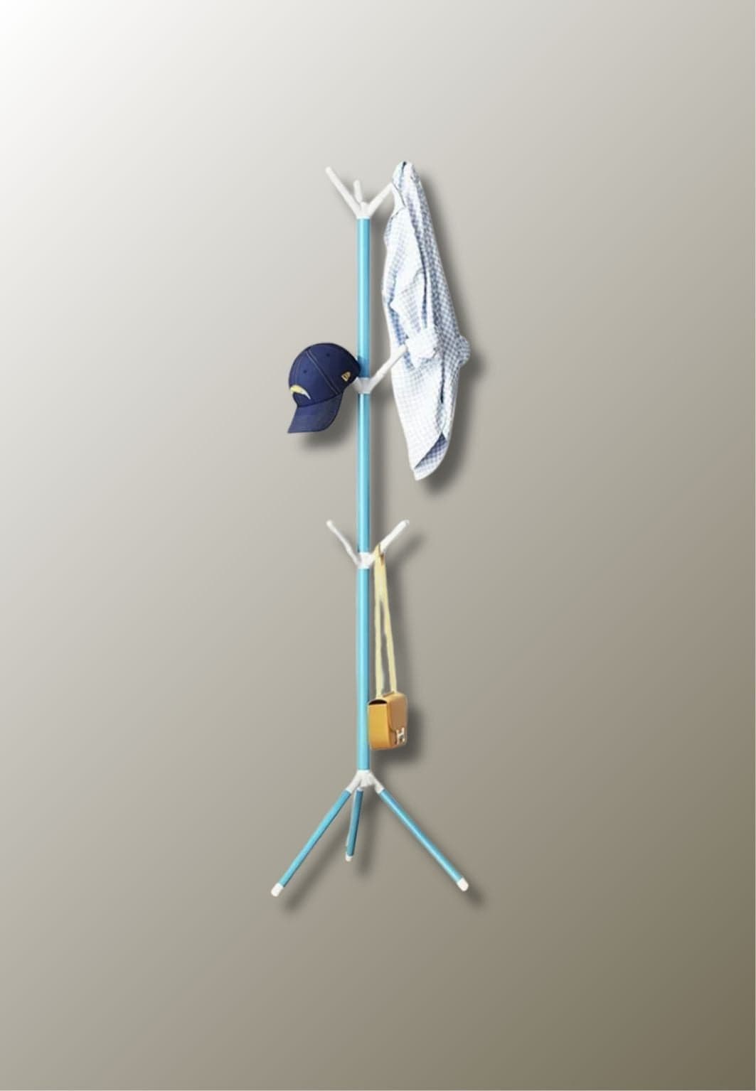 Porte manteau sur pied bleu en finition blanche | Le Porte Manteau blue