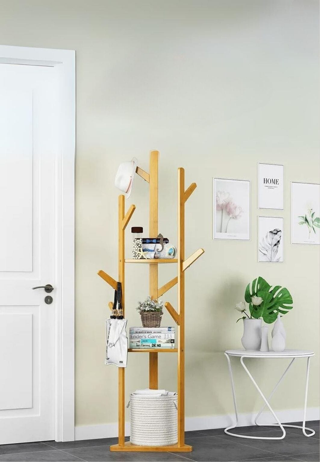 Porte manteau sur pied d'entrée en bois | Le Porte Manteau Yellow / japan