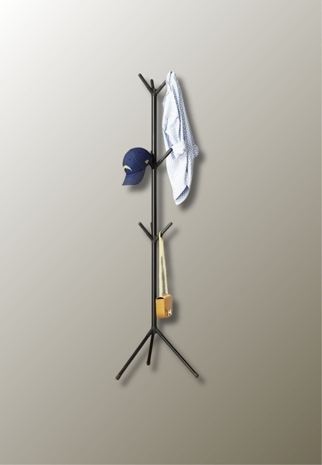 Porte manteau sur pied noir en finition blanche | Le Porte Manteau black