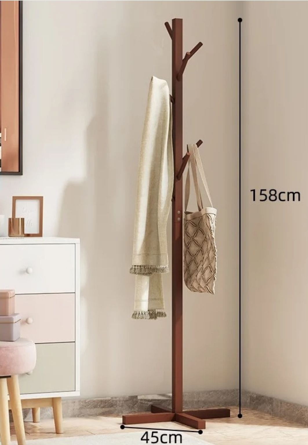 Porte manteau sur pied perroquet Croisé Café | Le Porte Manteau Coffee / M