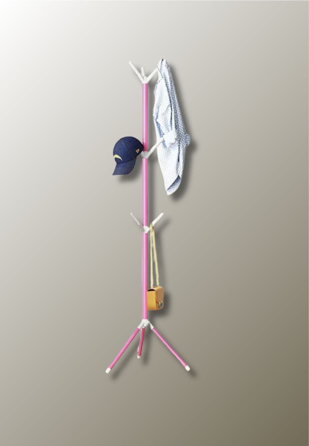 Porte manteau sur pied rose en finition blanche | Le Porte Manteau pink