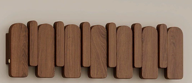 Porte manteau mural design en bois 7 Crochets Ronds