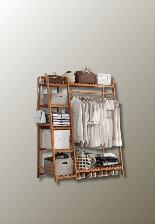 Meuble porte manteau chaussure en bois Triangle Etagère| Le Porte Manteau