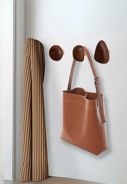 Patère porte manteau en bois clair Champignon Allongé | Le Porte Manteau E