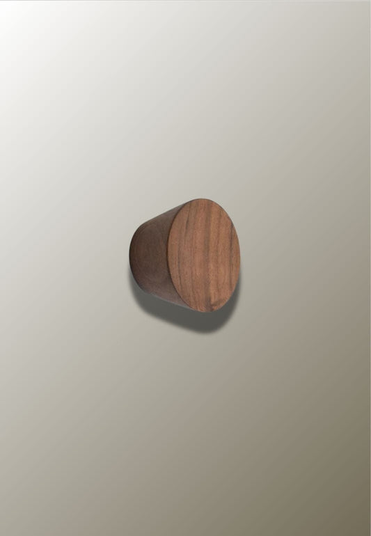 Patère porte manteau en bois foncé Scié | Le Porte Manteau Black Walnut 3.5x5cm