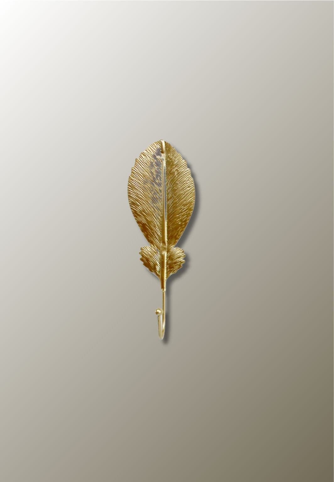 Patère porte manteau Feuille Simple Dorée | Le Porte Manteau Golden-F