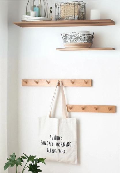 Porte manteau bois mural à 5 branches | Le Porte Manteau Wood 5 Hooks