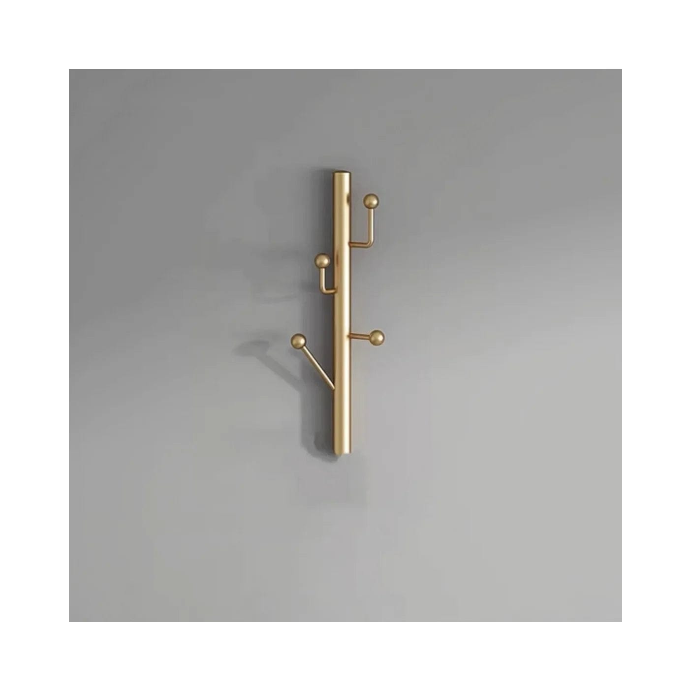 Porte manteau mural design arbre 4 Branches Doré | Le Porte Manteaiu golden four hooks