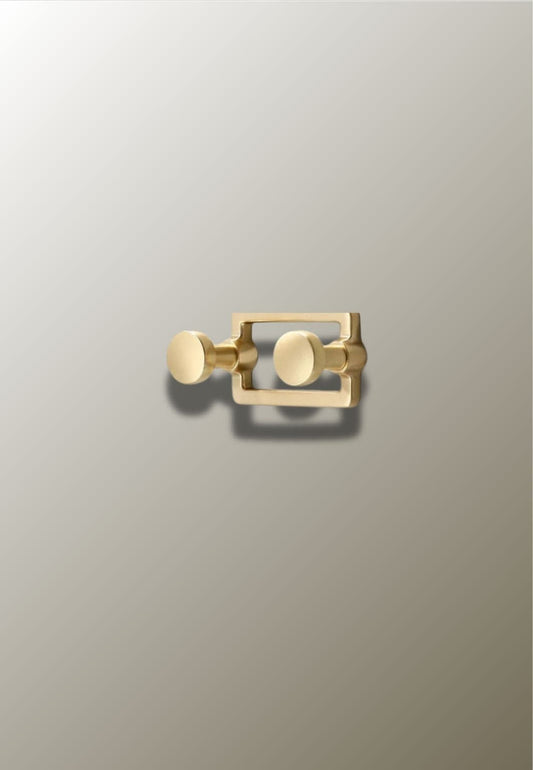 Porte manteau mural Double point Doré | Le Porte Manteau Brushed Gold 2 hooks