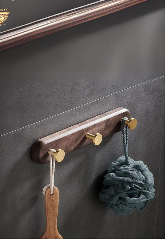 Porte manteau mural en bois Salle de Bain 3 Points | Le Porte Manteau 3hooks-30cm