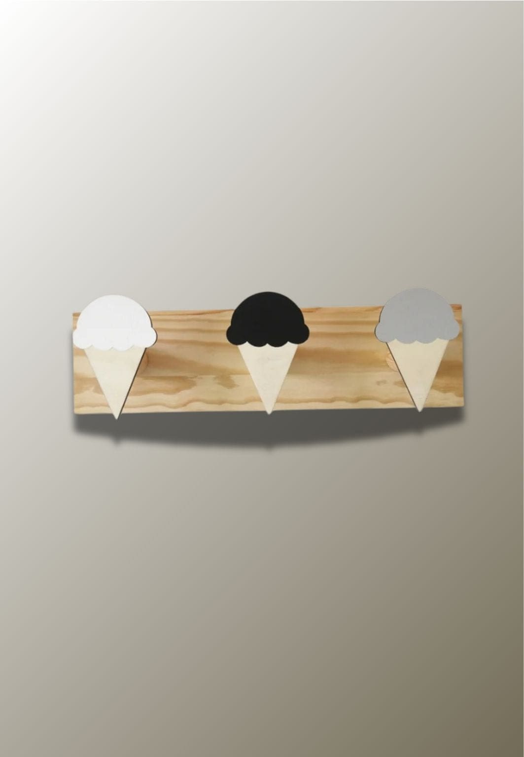 Porte manteau mural enfant triple Glace Multicolore 3 | Le Porte Manteau Type 8