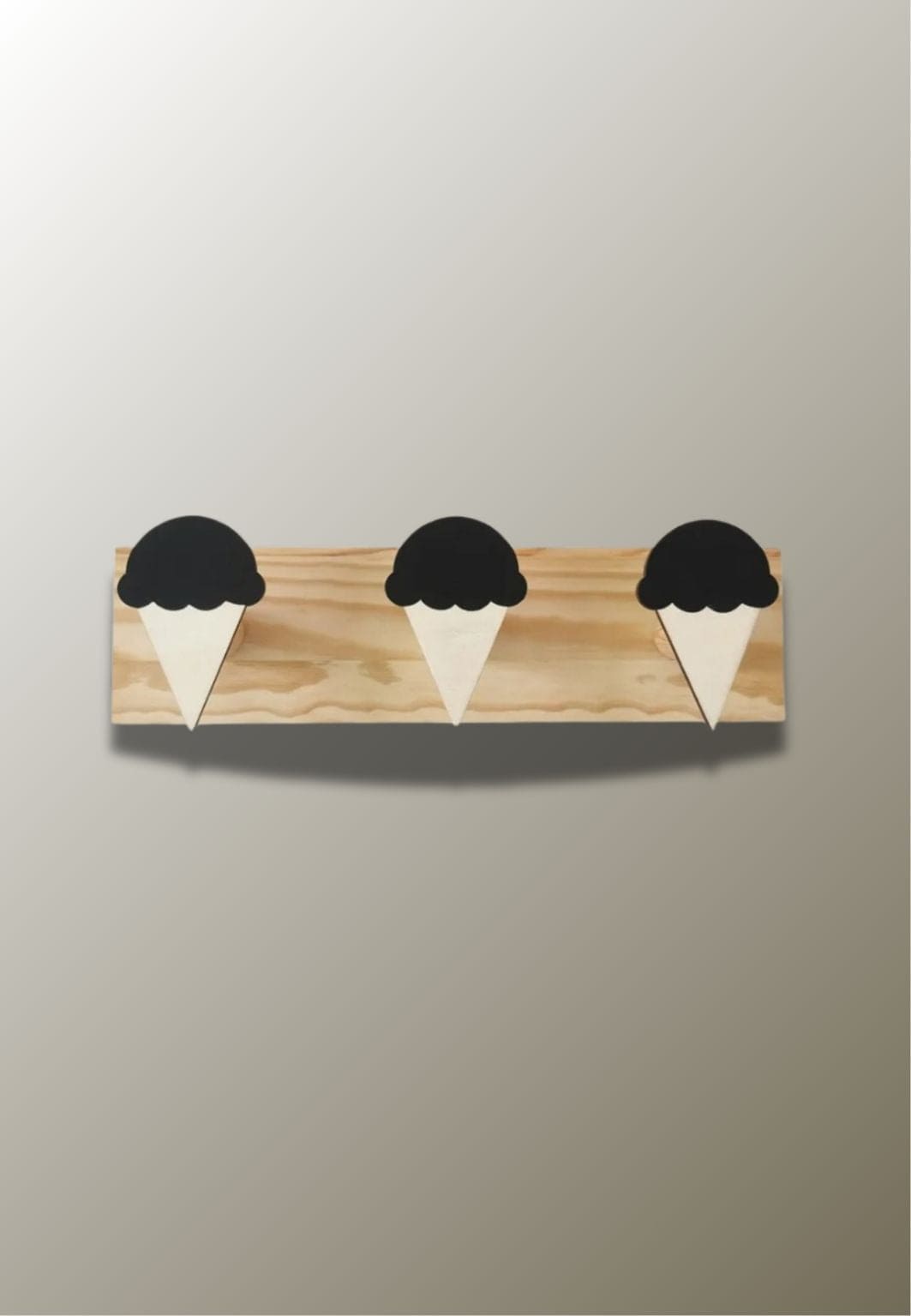 Porte manteau mural enfant triple Glace Noire| Le Porte Manteau Type 12