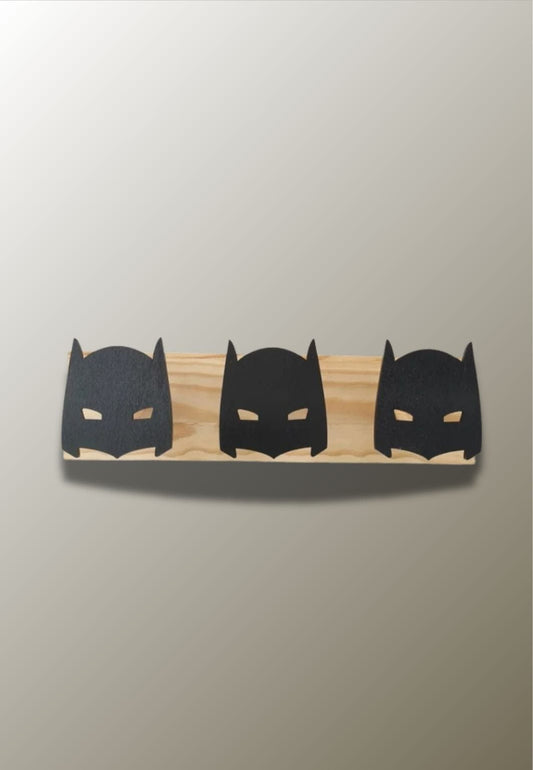 Porte manteau mural enfant triple Masque Batman | Le Porte Manteau Type 26