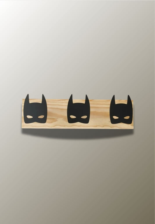 Porte manteau mural enfant triple Masque | Le Porte Manteau Type 27