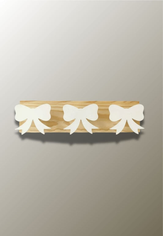 Porte manteau mural enfant triple Nœud papillon Blanc | Le Porte Manteau Type 4