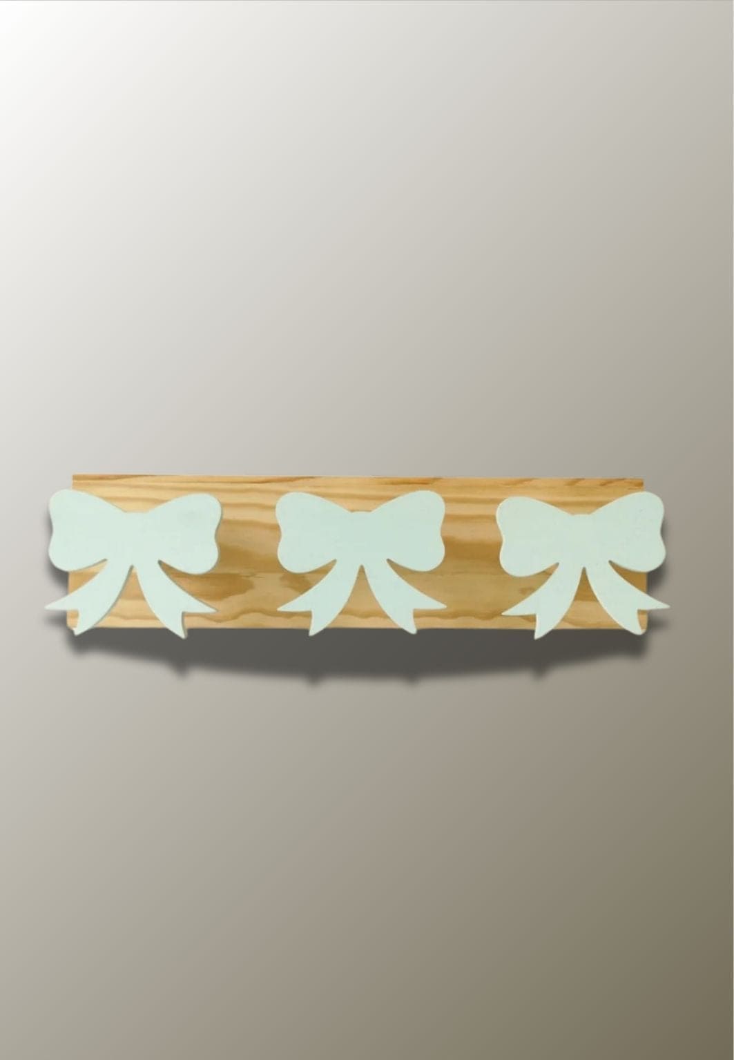 Porte manteau mural enfant triple Nœud papillon Vert| Le Porte Manteau Type 6