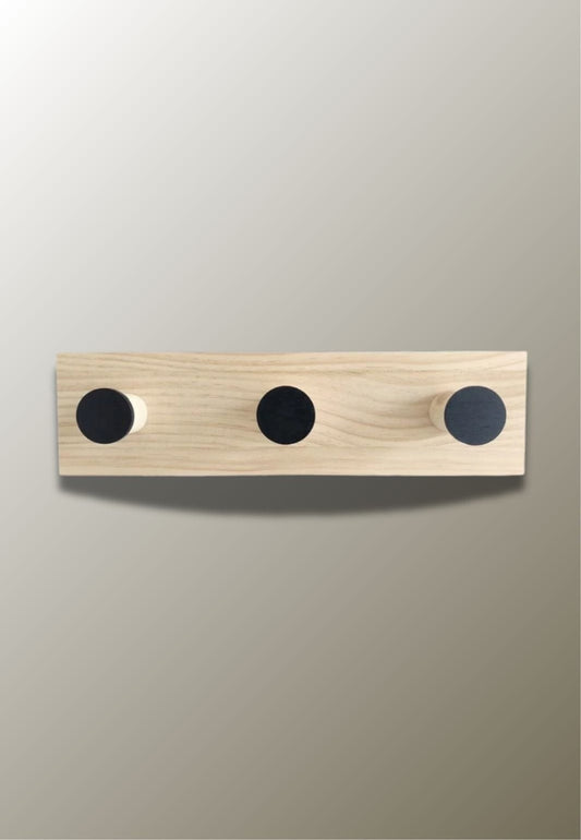 Porte manteau mural enfant triple Point Noir | Le Porte Manteau Type 30