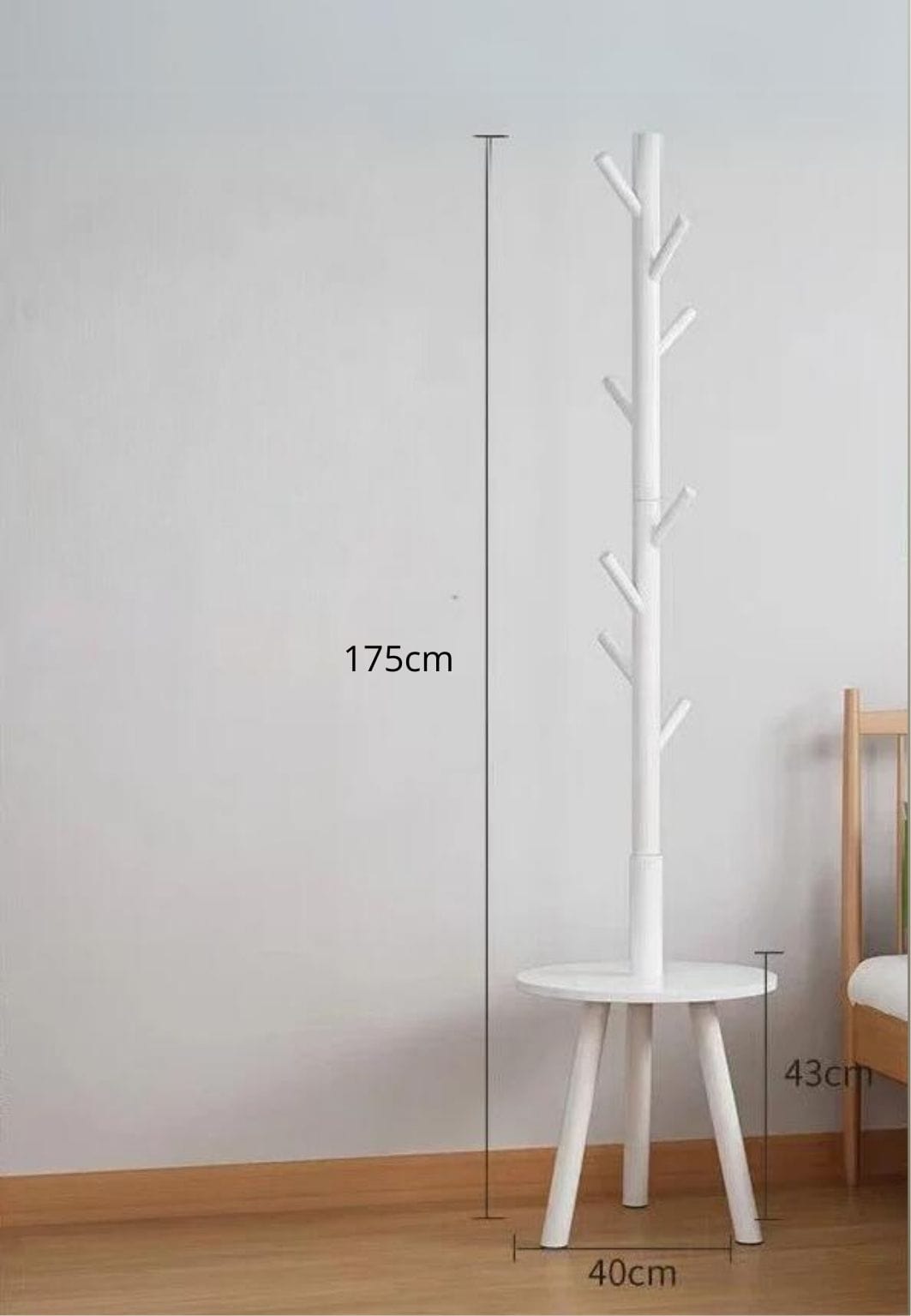 Porte manteau sur pied arbre tripode Blanc | Le Porte Manteau 2