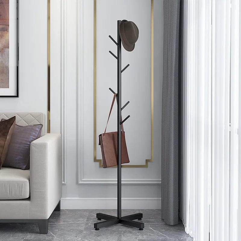 Porte manteau sur pied design arbre noir sur base croisée | Le Porte Manteau Black