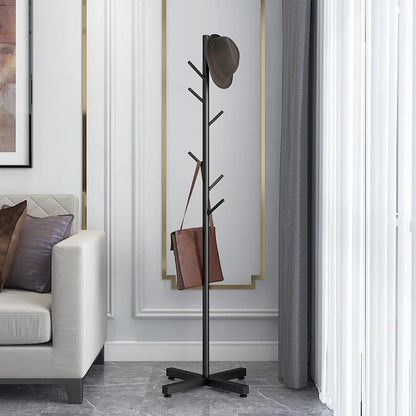 Porte manteau sur pied design arbre noir sur base croisée | Le Porte Manteau Black